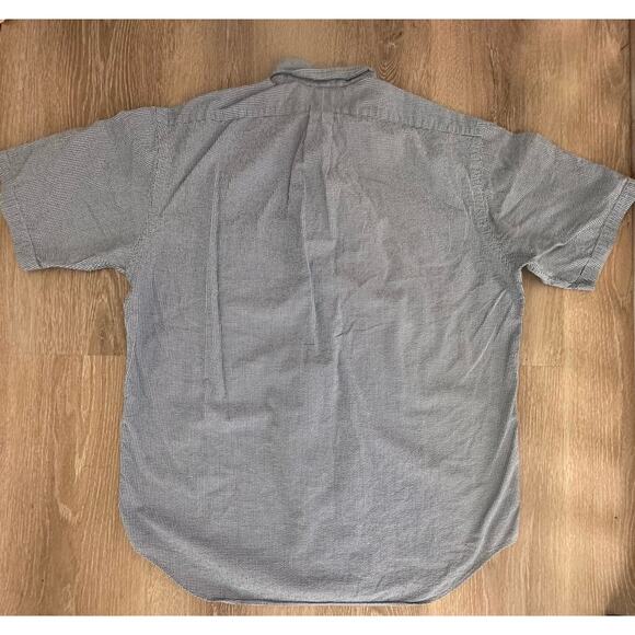 Ralph Lauren|SS Classic Fit Button‎ Up|White/Blue SeerSucker Stripe|SZ L - Picture 5 of 9